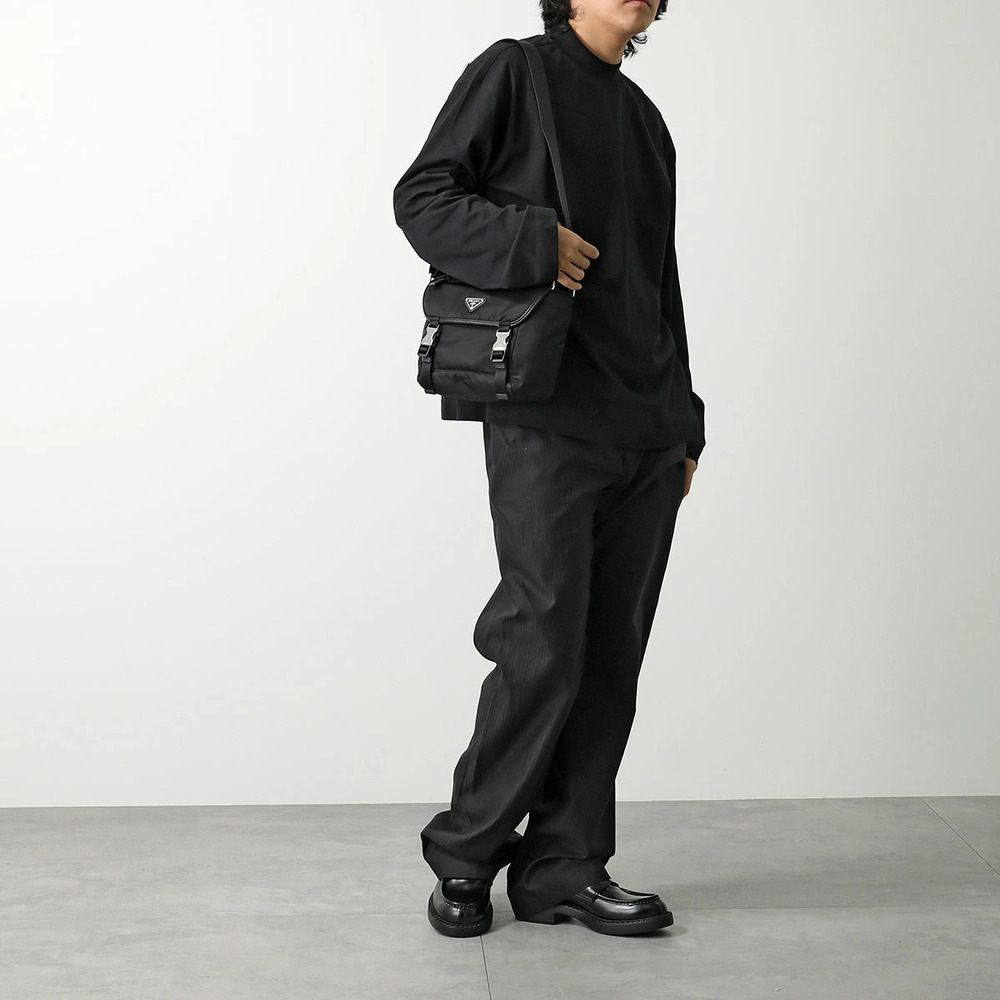 Prada Shoulder Bag Re Triangle Messenger Crossbody Nero Black